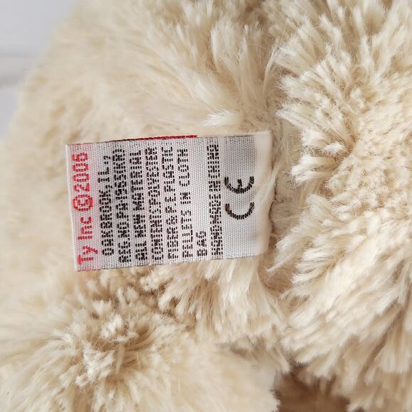 Plush Teddy Bear 14" Cream Tan Stuffed Animal Soft Toy 2015 Ty Inc Stuffy Plushy - Picture 9 of 13